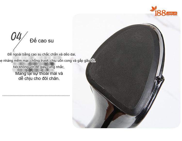 Dép Sục Nữ Da Bóng Quai Ngang Gót Nhọn Chiều Cao Đế Khoảng 13cm Màu Đen, Vàng, Bạc, Đỏ... chi tiết 19