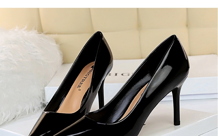 Giày Cao Gót Nữ Da Bóng Mũi Nhọn Chiều Cao Đế Khoảng 6cm Màu Đen, Xanh Dương, Vàng, Bạc... chi tiết 15