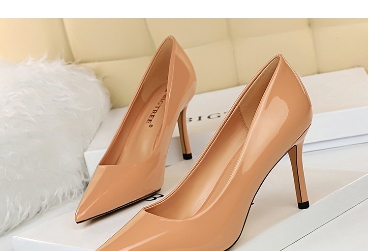 Giày Cao Gót Nữ Da Bóng Mũi Nhọn Chiều Cao Đế Khoảng 6cm Màu Đen, Xanh Dương, Vàng, Bạc... chi tiết 31