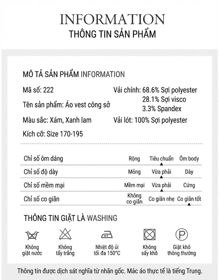 Áo Vest Nam Dệt Kim Co Giãn Phong Cách Hàn Quốc Màu Xanh, Xám chi tiết 8