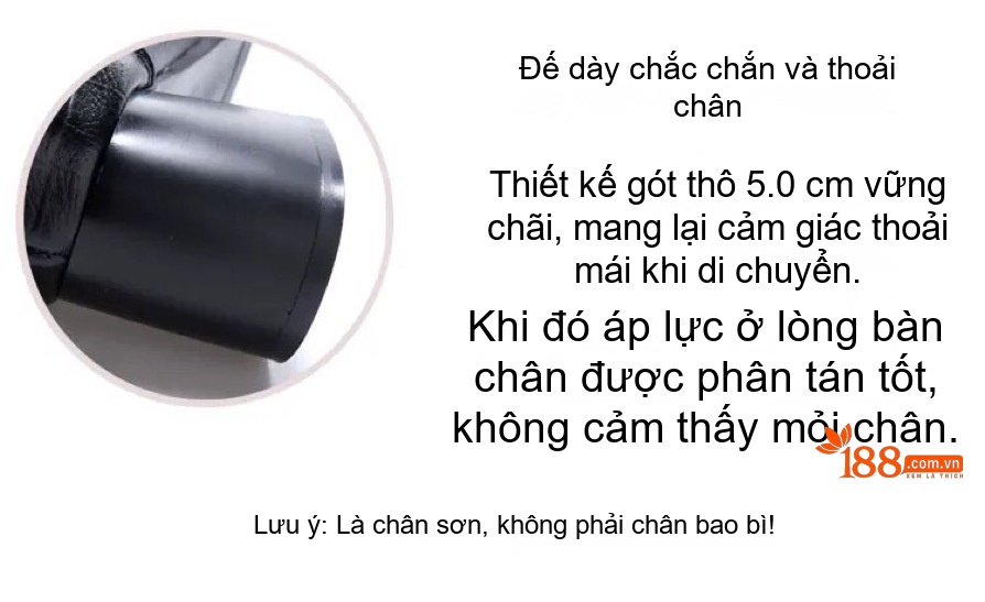 Giày Oxford Nữ Da Thật Chiều Cao Đế Khoảng 5cm Màu Đen, Đỏ chi tiết 7