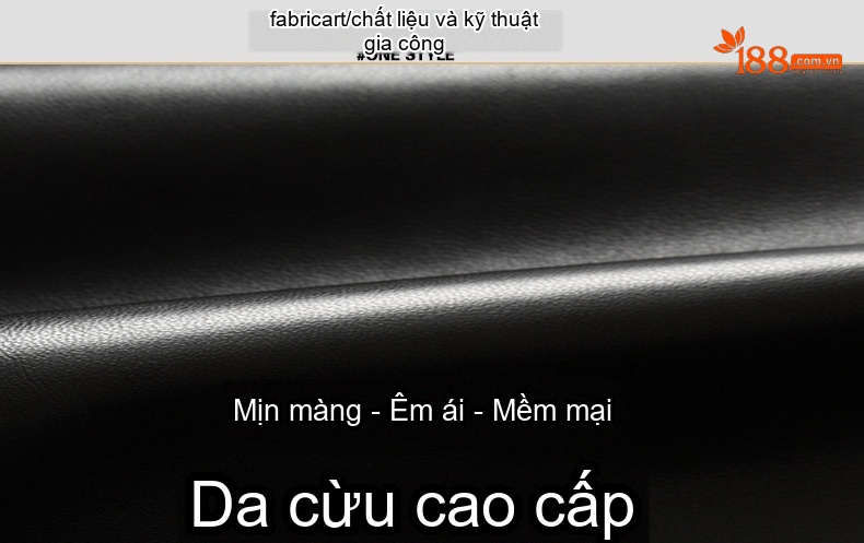 Áo Khoác Da Nam Da Cừu Cổ Bẻ Khóa Kéo Dáng Ôm Màu Đen chi tiết 4