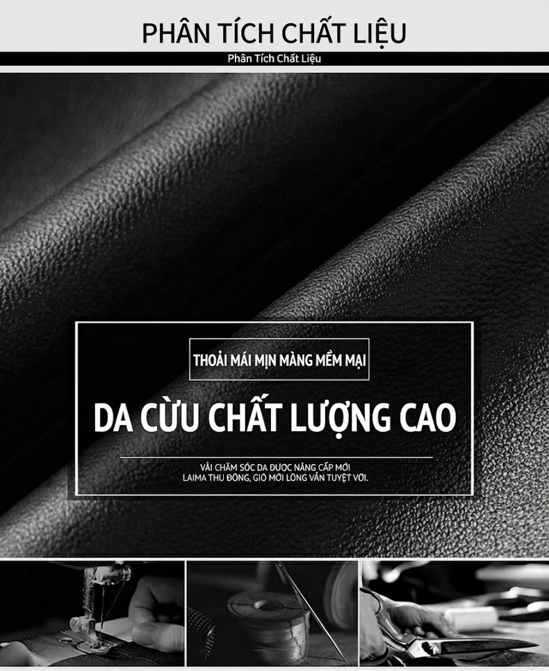 Áo Khoác Bomber Nam Da Cừu Dáng Ôm Thời Trang Màu Đen chi tiết 5