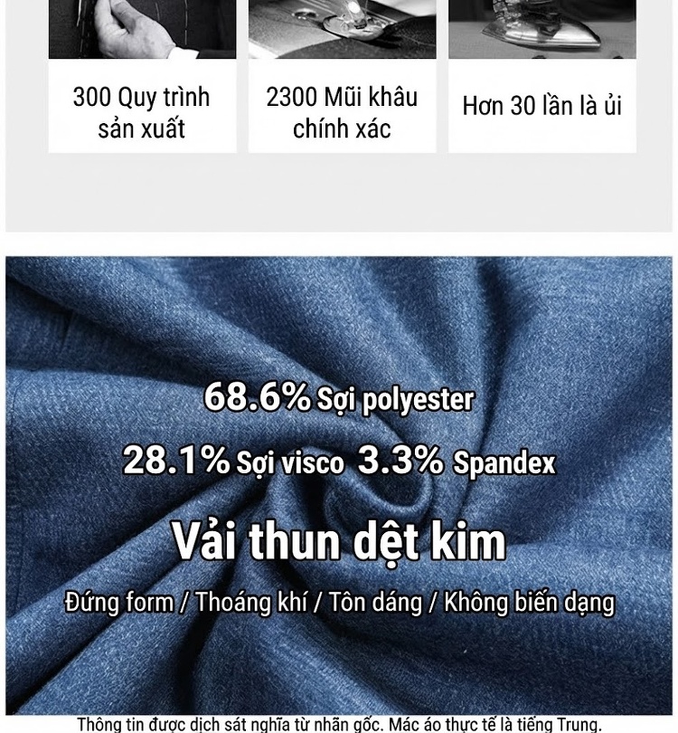 Áo Vest Nam Dệt Kim Co Giãn Phong Cách Hàn Quốc Màu Xanh, Xám chi tiết 5