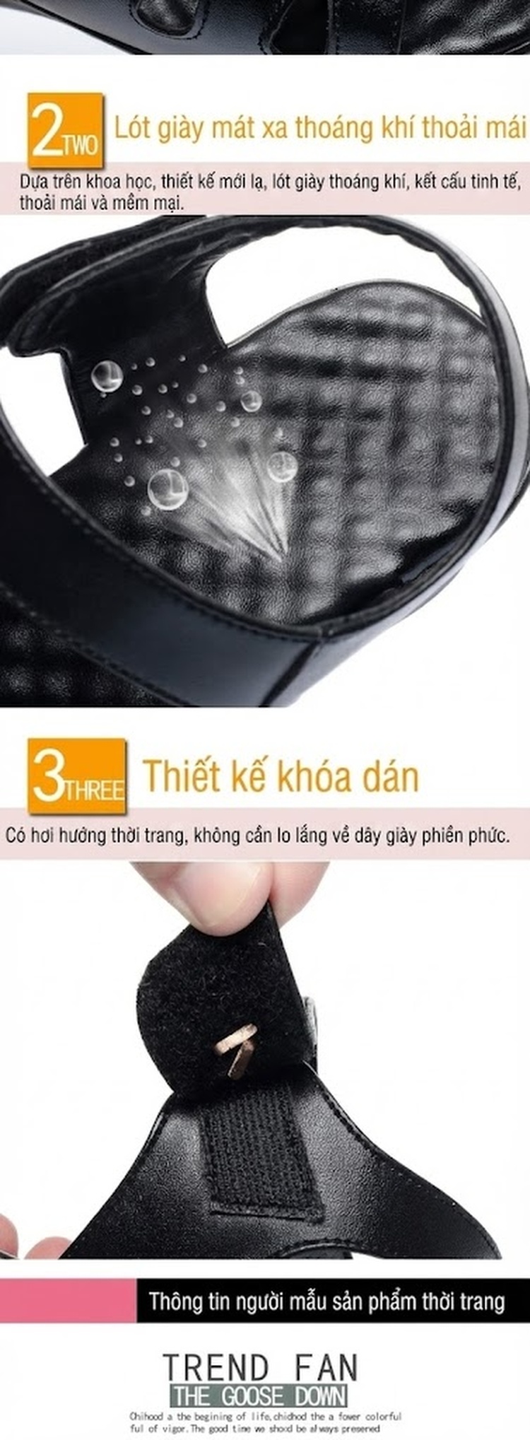 Dép Sandal Nữ Quai Ngang Đế Xuồng Da Bóng Đế Cao 4cm - 5cm Màu Đen, Trắng, Đỏ chi tiết 6