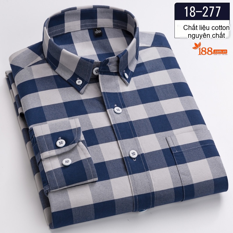 Áo Sơ Mi Nam Cotton Mỏng Nhẹ Họa Tiết Kẻ Caro Công Sở Màu Hồng, Xanh Dương, Xanh Lá, Xám...