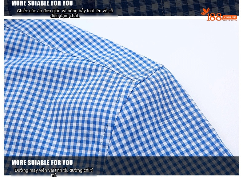 Áo Sơ Mi Nam Cotton Họa Tiết Kẻ Sọc Mỏng Nhẹ Màu Trắng, Đen, Xám, Xanh chi tiết 14