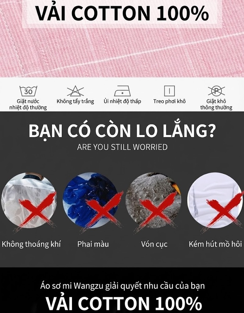 Áo Sơ Mi Nam Cotton Mỏng Nhẹ Họa Tiết Kẻ Caro Công Sở Màu Hồng, Xanh Dương, Xanh Lá, Xám... chi tiết 1