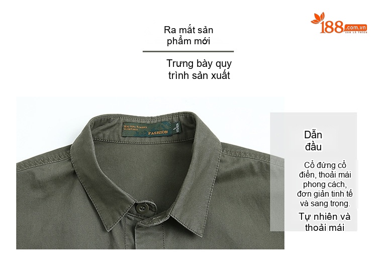 Áo Khoác Nam Cotton Ngắn Tay Dài Nhiều Túi Phong Cách Casual Màu Đen, Nâu, Xanh... chi tiết 5