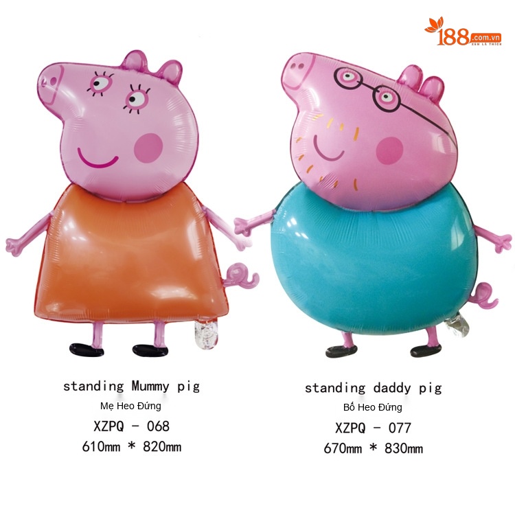 Túi Đeo Vai/Đeo Chéo/Balo Mini Hình Heo Peppa Pig Da Thật Màu Hồng chi tiết 7