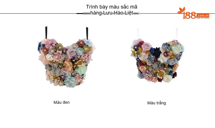 Áo Bra/Áo Corset Nữ Đính Hoa Nhiều Màu Sắc Dáng Ngắn chi tiết 2