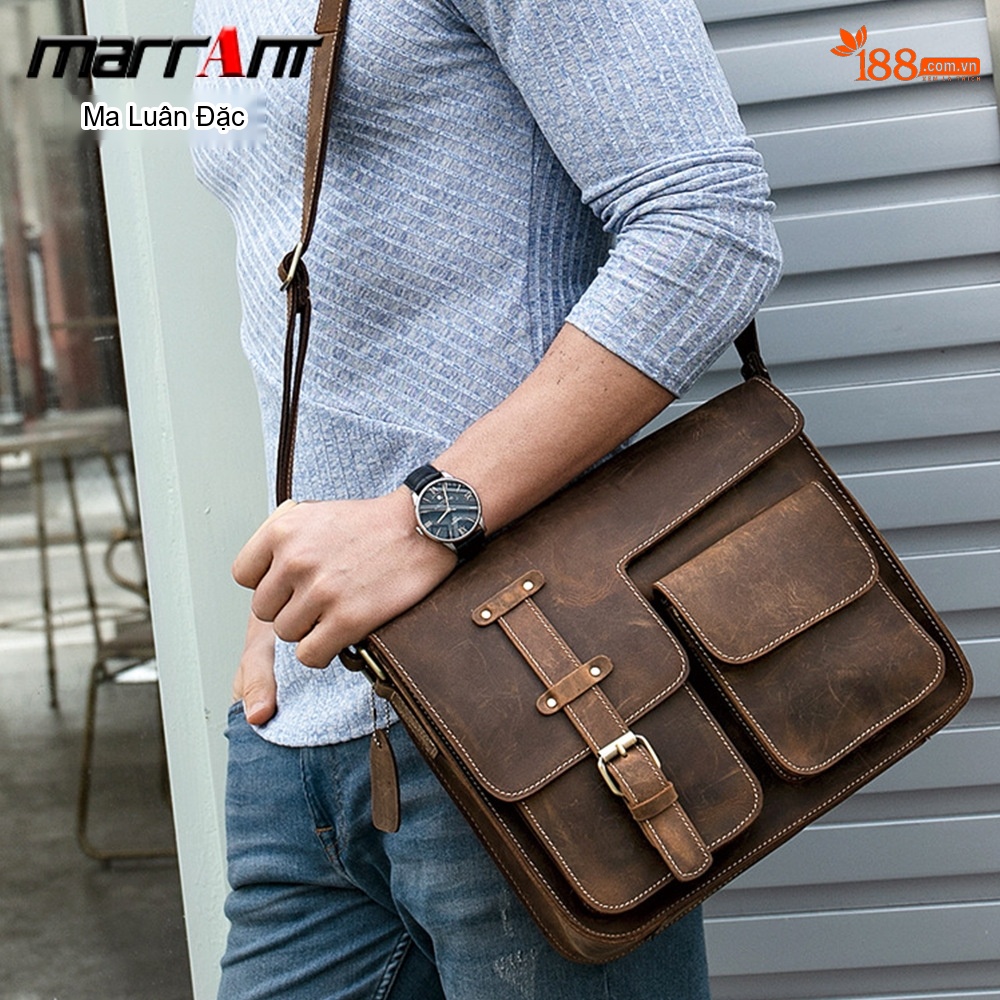 Túi Đeo Ngực Nam Da Thật Mềm Mại Phong Cách Thể Thao chi tiết 10