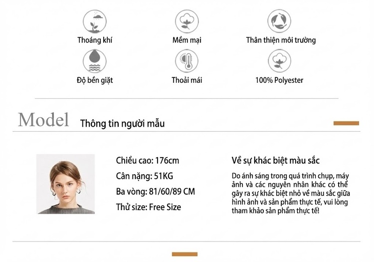Áo Thun Nữ Dài Tay Cổ Lọ Kiểu Nhún Bèo Phong Cách Tối Giản Màu Xám, Xanh, Đen, Trắng... chi tiết 8