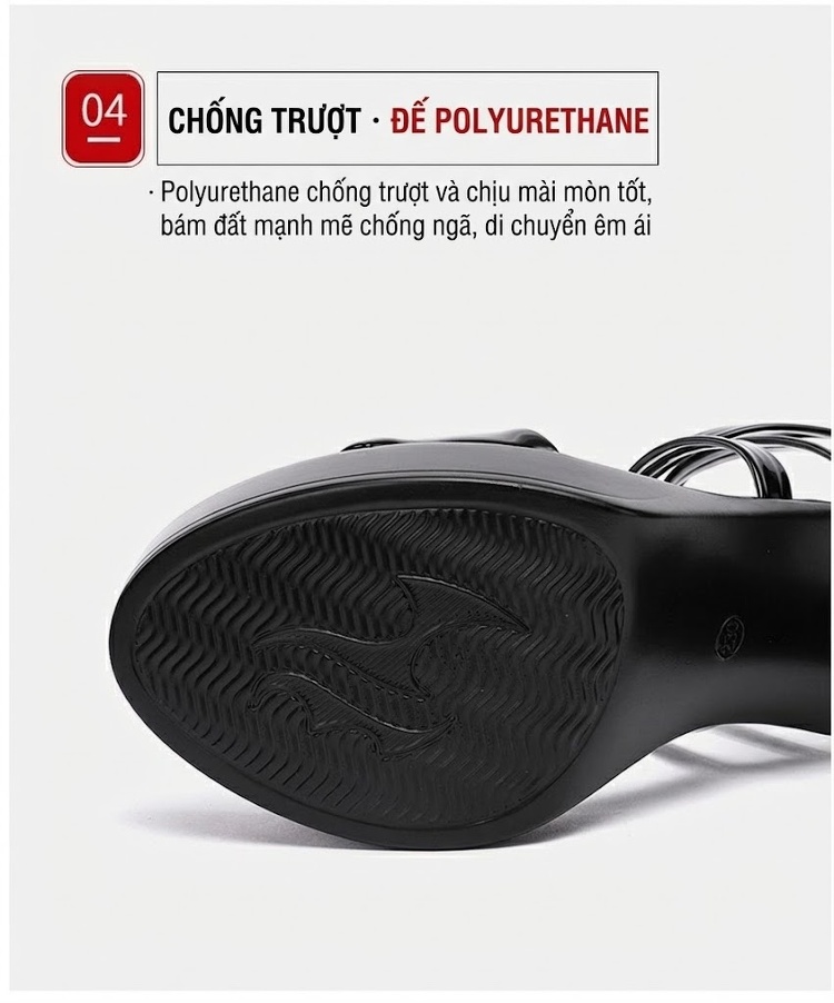 Giày Sandal Cao Gót Nữ Quai Hậu Hở Ngón Da Bóng Gót Cao 10cm Màu Đen, Trắng, Đỏ, Bạc... chi tiết 9