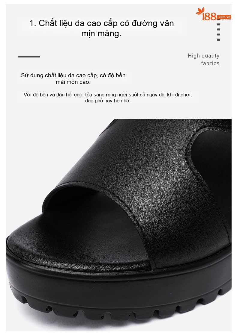 Giày Sandal Cao Gót Nữ Hở Ngón Quai Ngang Đế Xuồng Gót Cao 8cm Màu Đen, Trắng, Đỏ chi tiết 5