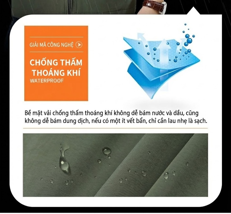 Áo Gile Nam Mùa Thu Đông Phong Cách Thể Thao Thoải Mái chi tiết 10