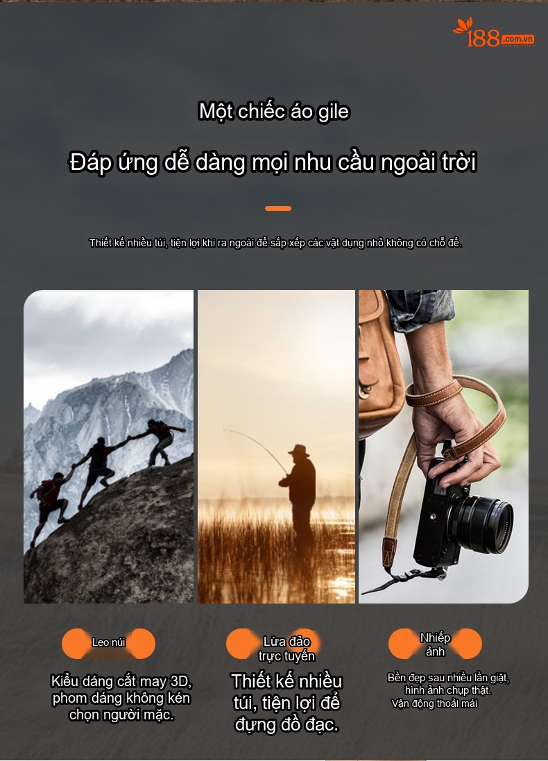 Áo Gile Nam Mùa Thu Đông Phong Cách Thể Thao Thoải Mái chi tiết 5