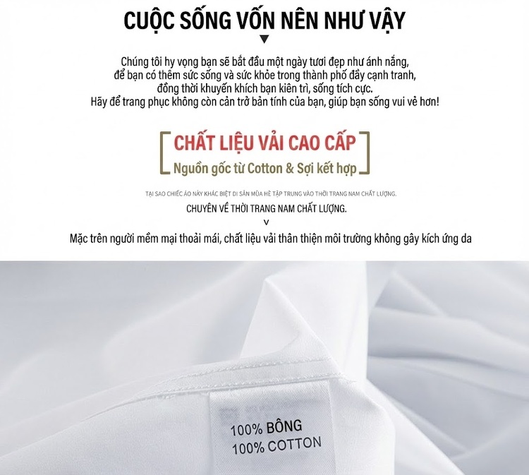 Áo Sơ Mi Nam Tay Ngắn Trang Trí Đinh Tán Phong Cách Casual Màu Đen, Trắng chi tiết 4