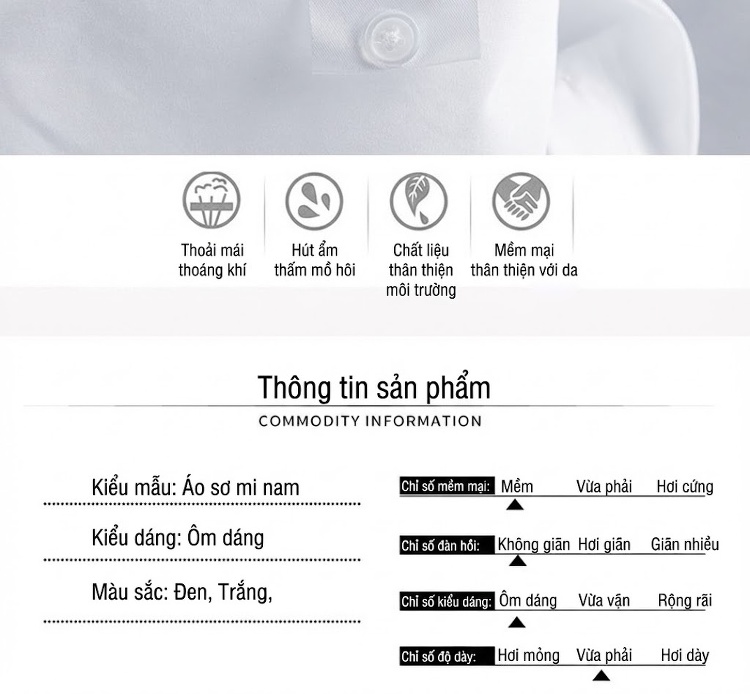 Áo Sơ Mi Nam Tay Ngắn Trang Trí Đinh Tán Phong Cách Casual Màu Đen, Trắng chi tiết 5