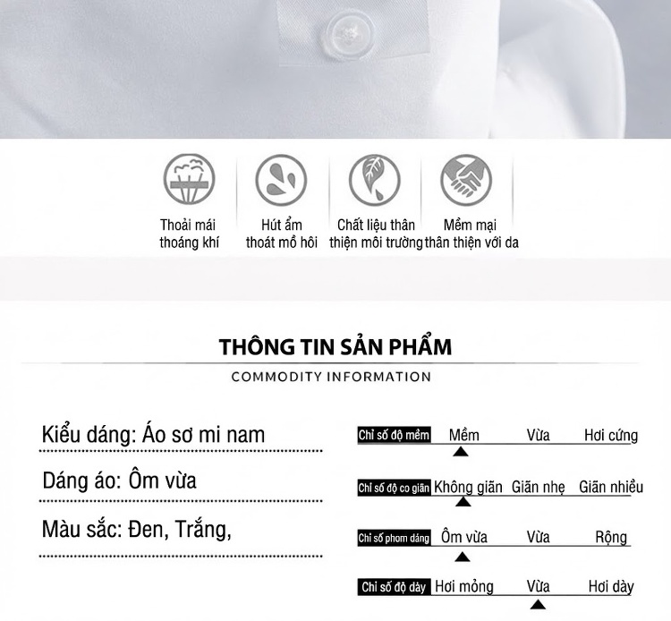 Áo Sơ Mi Tay Ngắn Nam Phối Dây Ruy Băng Bất Đối Xứng Phong Cách Thời Trang Màu Trắng, Đen chi tiết 5