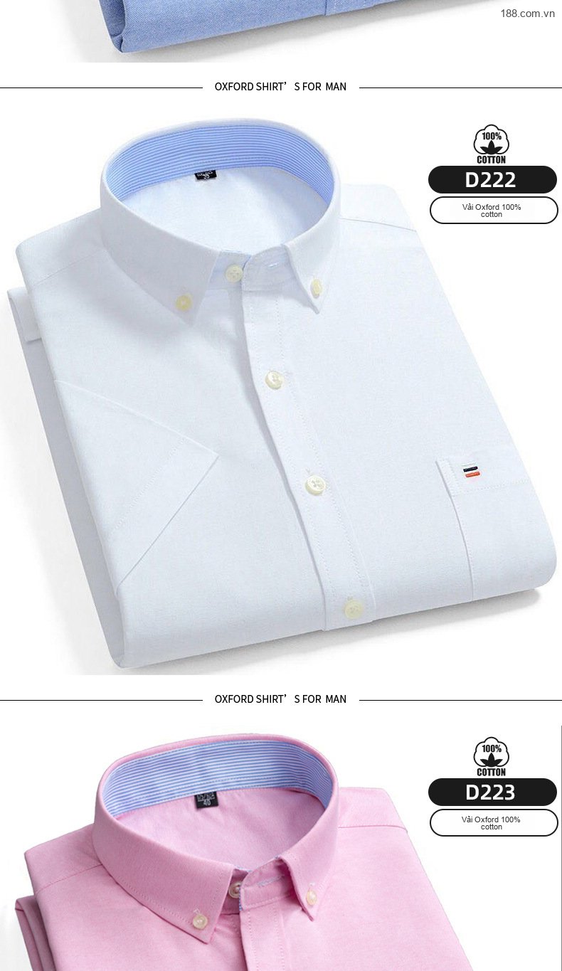 Áo Sơ Mi Tay Ngắn Nam Cotton Dáng Ôm Họa Tiết Kẻ Sọc Màu Xanh, Trắng, Nâu, Xám... chi tiết 16