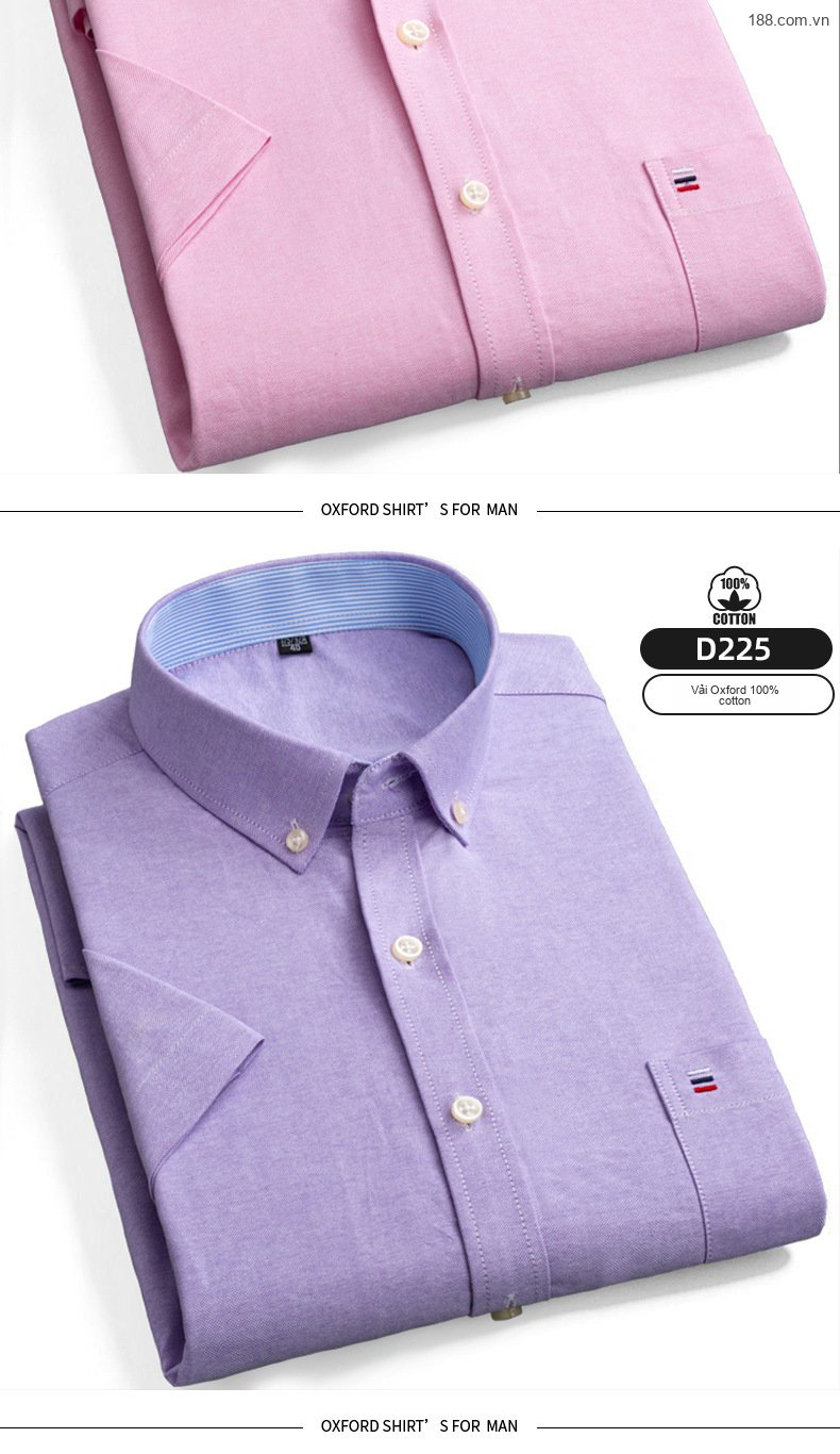 Áo Sơ Mi Tay Ngắn Nam Cotton Dáng Ôm Họa Tiết Kẻ Sọc Màu Xanh, Trắng, Nâu, Xám... chi tiết 17