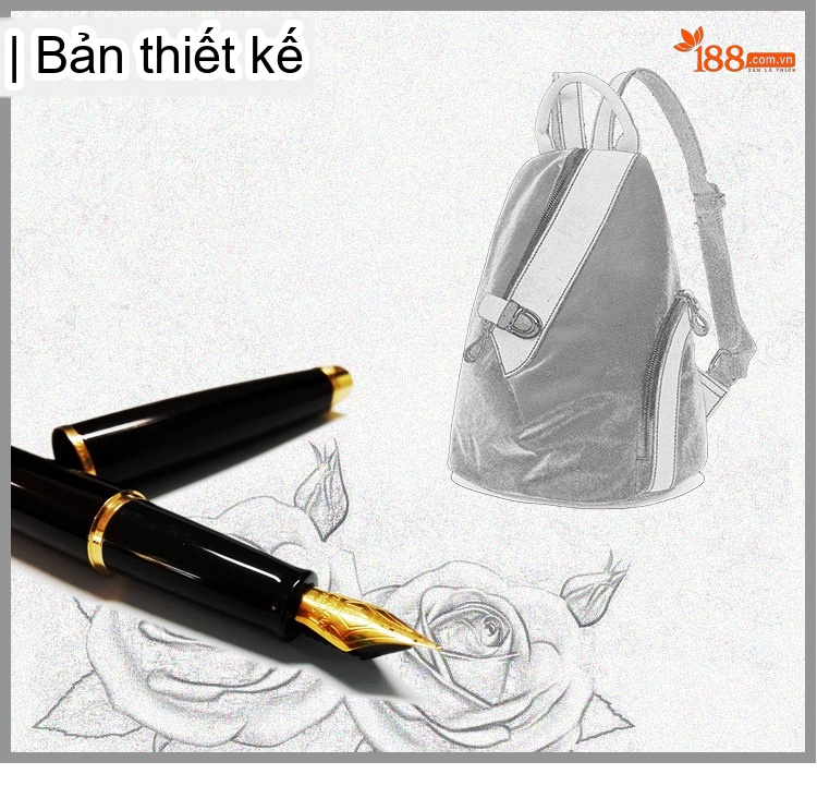 Balo Đeo Vai Nữ Vải Canvas Chống Nước Quai Da Thật Màu Nâu, Đen, Xám chi tiết 1