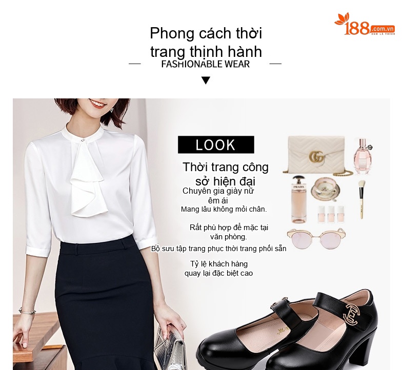 Giày Búp Bê Nữ Da Bò Mũi Tròn Chiều Cao Đế Khoảng 7cm Màu Đen, Đỏ, Bạc chi tiết 6