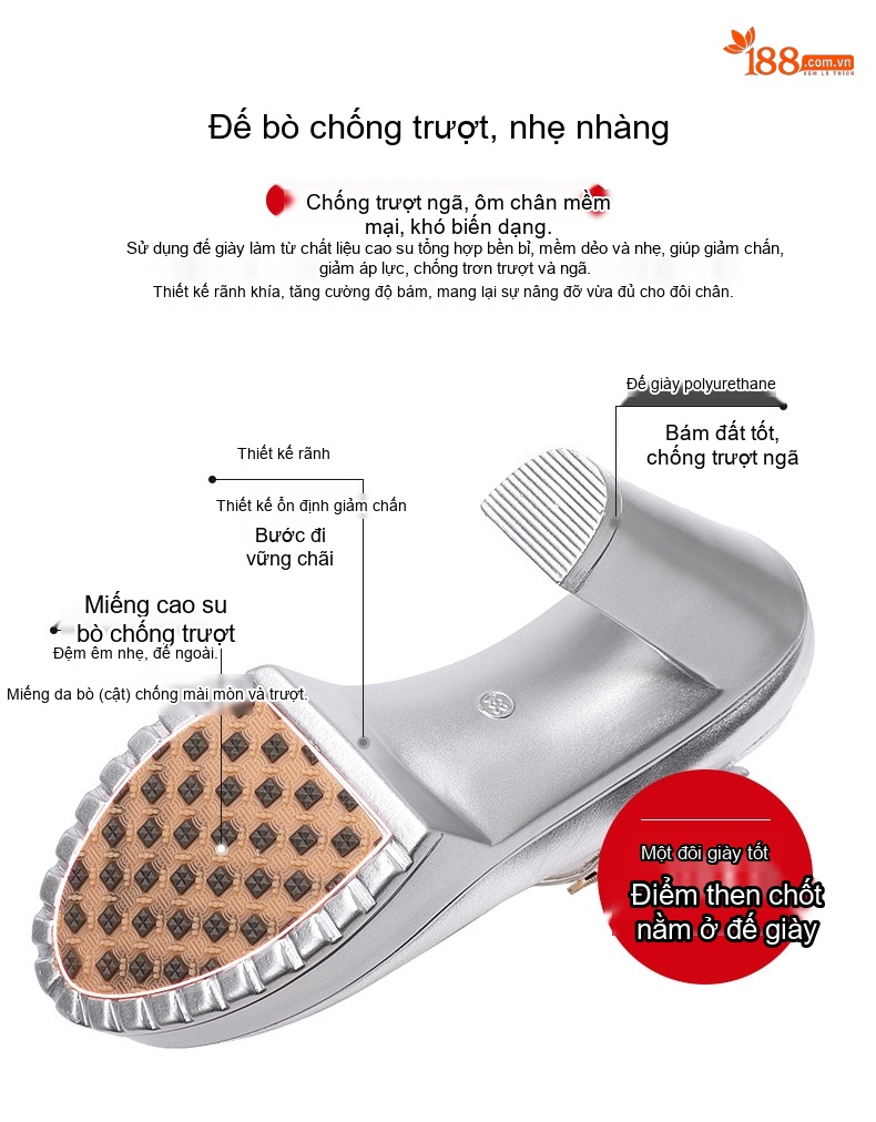 Giày Cao Gót Nữ Quai Ngang Da Bóng Chiều Cao Đế Khoảng 12cm Màu Bạc, Đỏ, Trắng... chi tiết 4