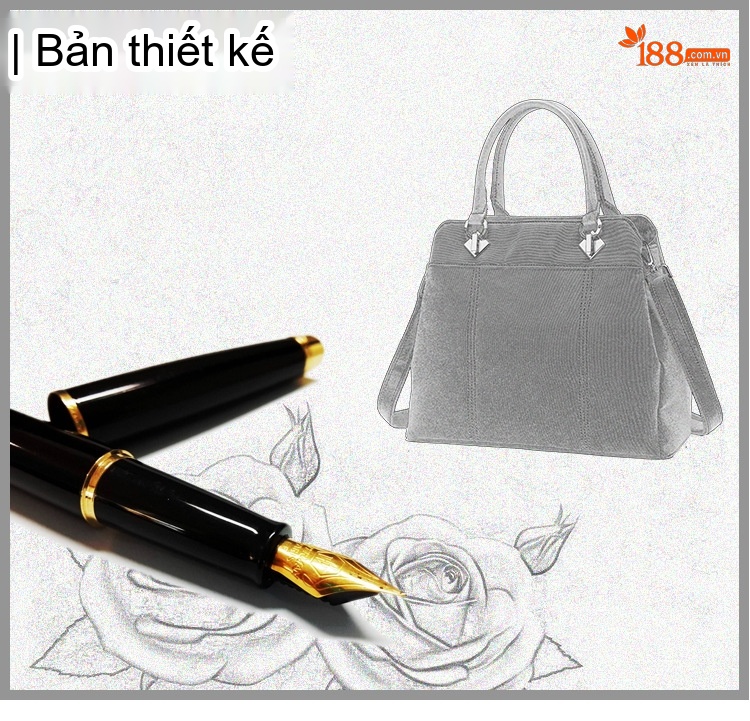 Túi Xách Tay Nữ Vải Canvas Chống Nước, Túi Đeo Chéo Da Thật Màu Nâu, Trắng, Đen, Vàng chi tiết 1