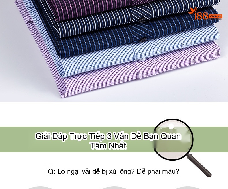 Áo Sơ Mi Dài Tay Nam Trung Niên Phong Cách Đô Thị Họa Tiết Kẻ Sọc Thoải Mái Màu Đen, Xám, Xanh, Tím... chi tiết 9