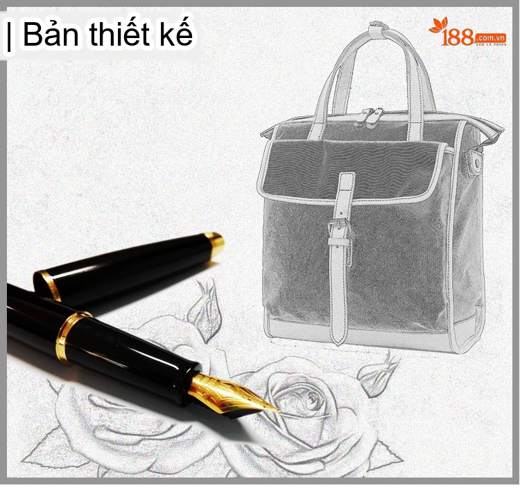 Balo Đôi Nữ Vải Canvas Chống Nước Quai Xách Da Thật Màu Xanh, Nâu, Kem, Đen... chi tiết 1