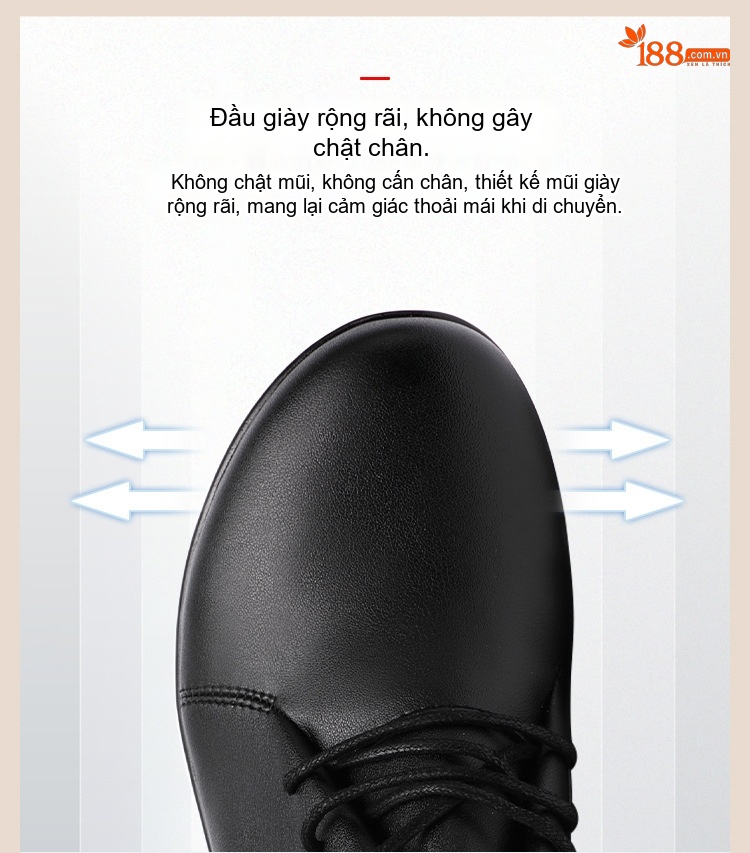 Giày Búp Bê Nữ Da Bóng Đế Xuồng Chiều Cao Đế Khoảng 5cm Màu Đen, Đỏ chi tiết 7