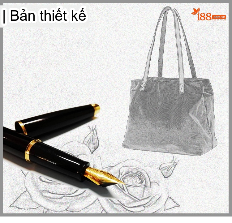 Túi Tote Vải Canvas Đeo Vai Nữ Quai Da Túi Mua Sắm Màu Nâu, Xám, Đen, Trắng... chi tiết 1