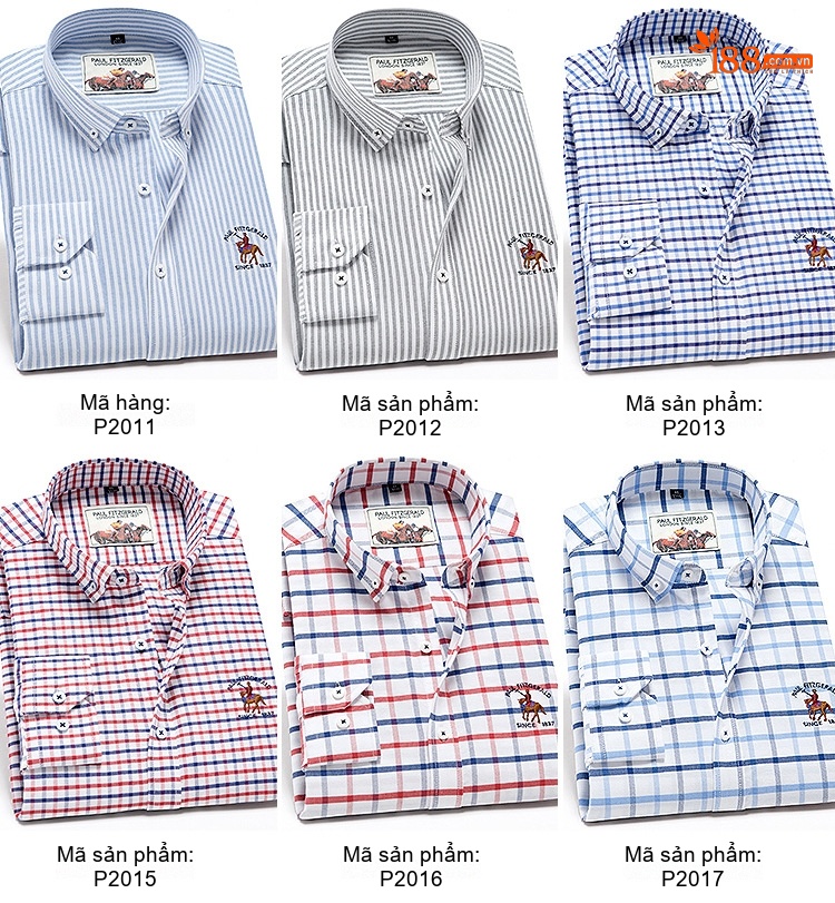 Áo Sơ Mi Tay Dài Nam Cotton Dáng Ôm Thời Trang Công Sở Màu Trắng, Xanh Dương, Hồng, Tím... chi tiết 9