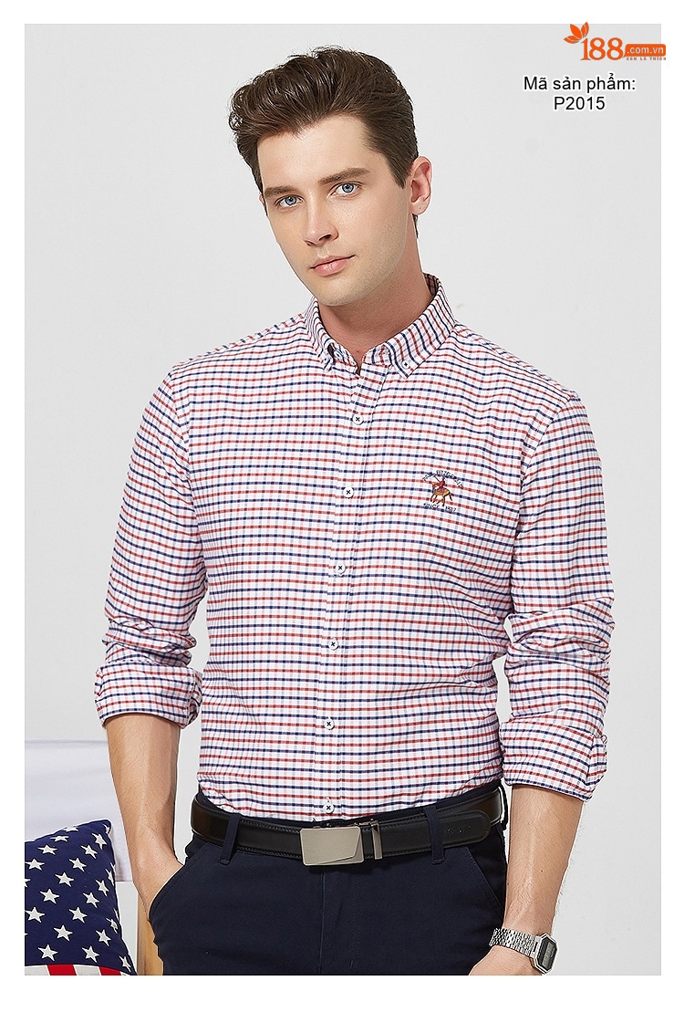 Áo Sơ Mi Tay Dài Nam Cotton Dáng Ôm Thời Trang Công Sở Màu Trắng, Xanh Dương, Hồng, Tím... chi tiết 13