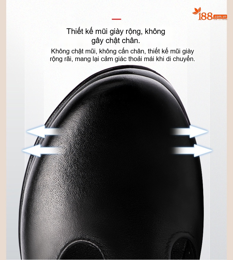 Giày Búp Bê Nữ Da Bóng Đế Xuồng Chiều Cao Đế Khoảng 5cm Màu Đen, Đỏ, Nâu chi tiết 7