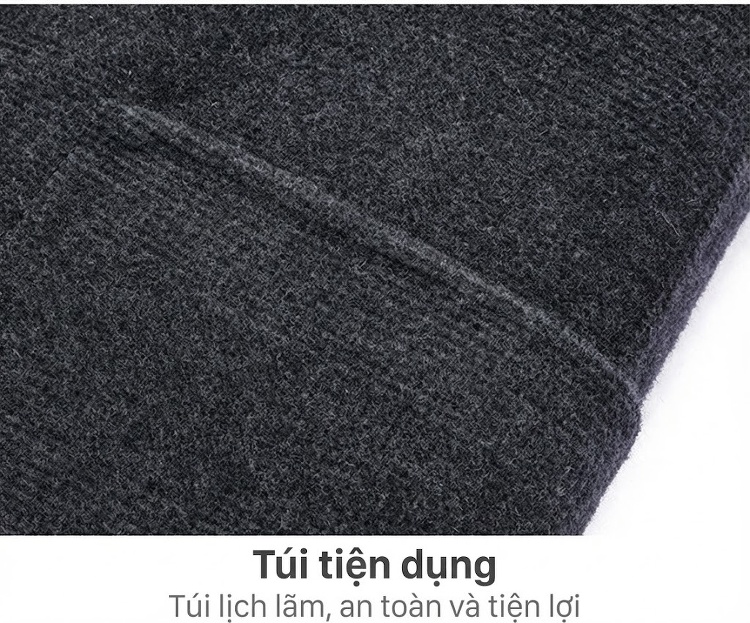 Áo Vest Nam Hai Mặt Dáng Ôm Thu Đông Chất Liệu Lông Cừu Màu Xám, Kẻ Caro chi tiết 38