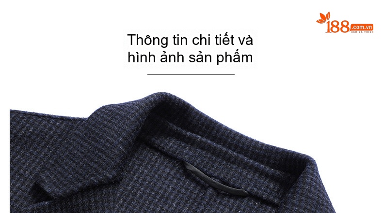 Áo Vest Nam Kẻ Sọc Thu Đông Tôn Dáng Hai Mặt Chất Liệu Len Màu Xám, Xanh Navy chi tiết 38