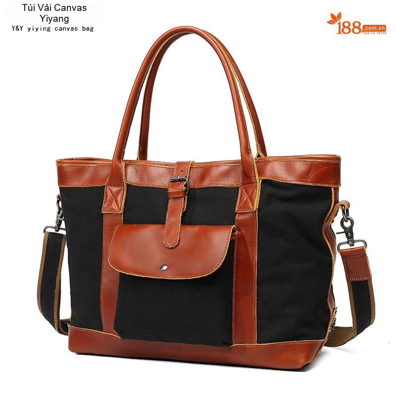 Túi Tote Vải Canvas Đựng Vừa A4, Túi Xách Tay, Túi Đeo Vai, Túi Đeo Chéo Nữ Sức Chứa Lớn Màu Trắng Kem, Nâu, Xám, Đen...