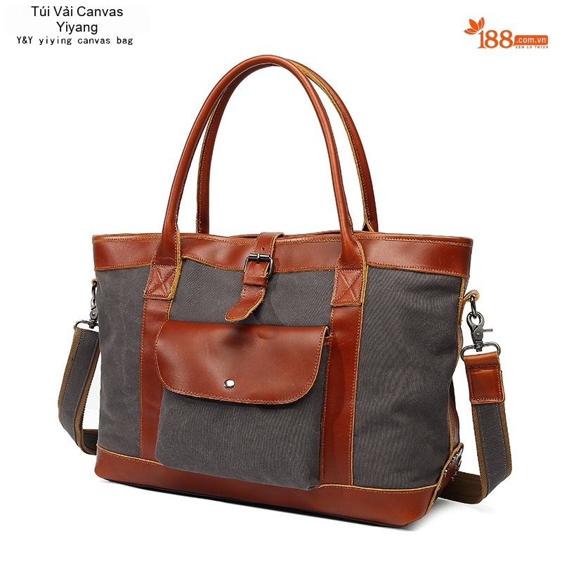 Túi Tote Vải Canvas Đựng Vừa A4, Túi Xách Tay, Túi Đeo Vai, Túi Đeo Chéo Nữ Sức Chứa Lớn Màu Trắng Kem, Nâu, Xám, Đen...
