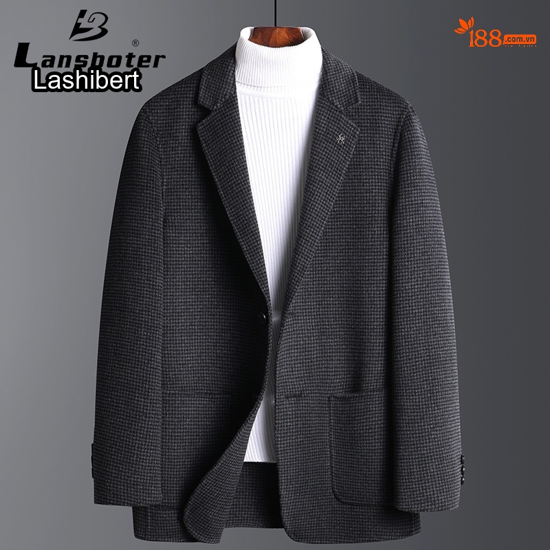 Áo Vest Nam Kẻ Sọc Thu Đông Tôn Dáng Hai Mặt Chất Liệu Len Màu Xám, Xanh Navy