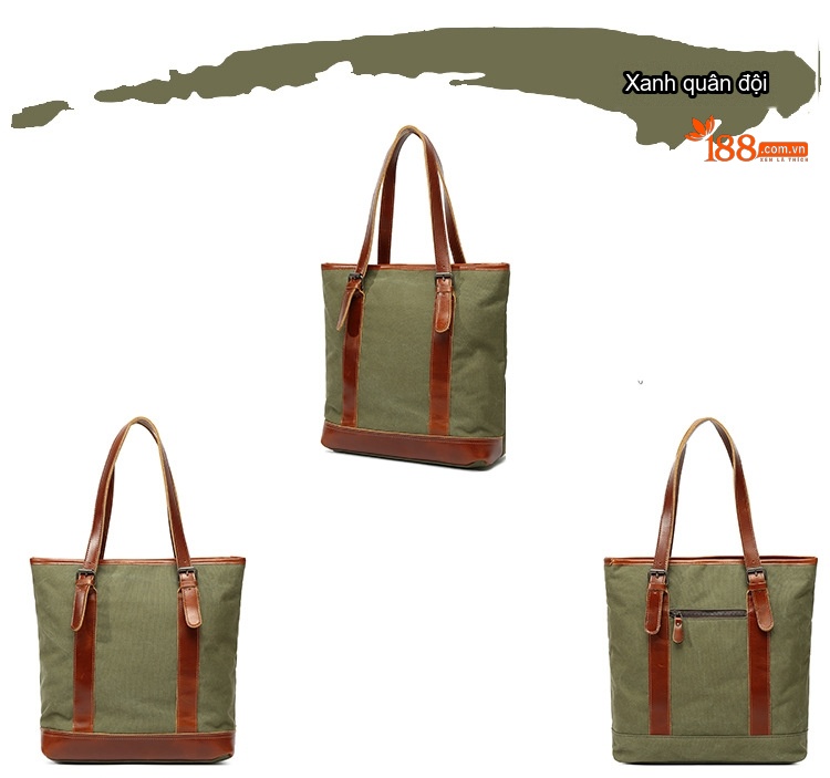 Túi Đeo Chéo/Đeo Vai Nữ Vải Canvas Chống Thấm Nước chi tiết 6