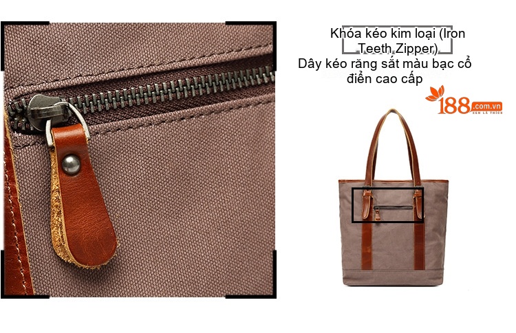 Túi Đeo Chéo/Đeo Vai Nữ Vải Canvas Chống Thấm Nước chi tiết 12