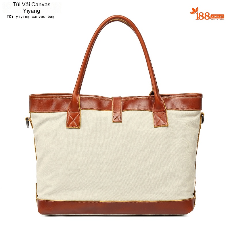 Túi Tote Vải Canvas Đựng Vừa A4, Túi Xách Tay, Túi Đeo Vai, Túi Đeo Chéo Nữ Sức Chứa Lớn Màu Trắng Kem, Nâu, Xám, Đen...