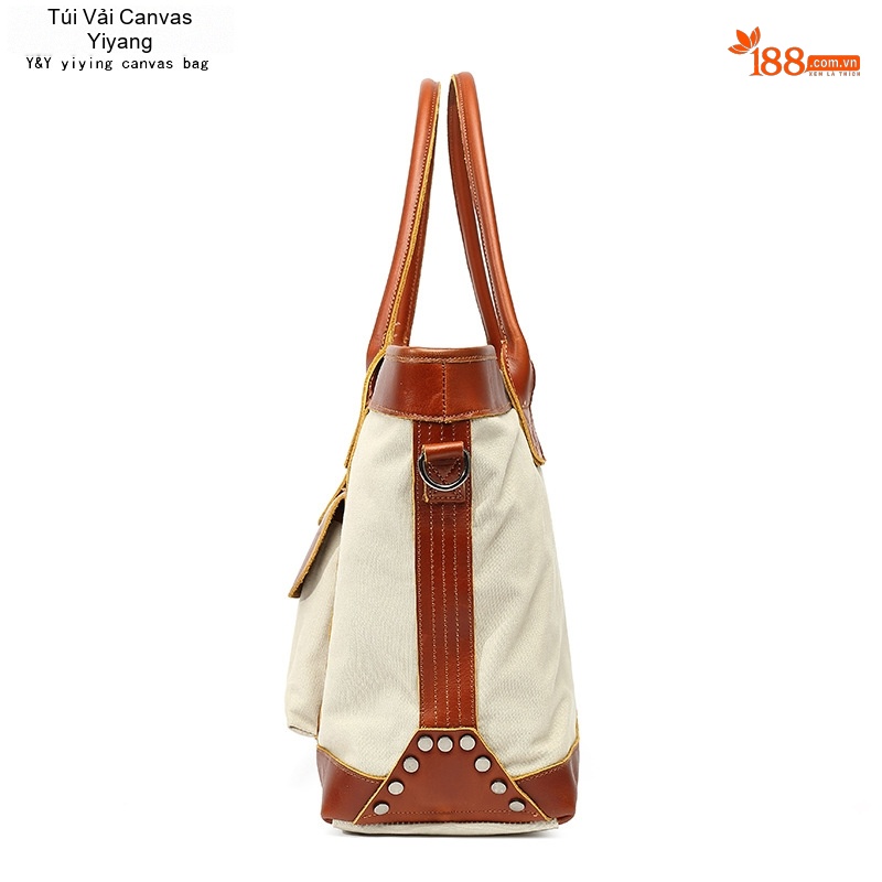 Túi Tote Vải Canvas Đựng Vừa A4, Túi Xách Tay, Túi Đeo Vai, Túi Đeo Chéo Nữ Sức Chứa Lớn Màu Trắng Kem, Nâu, Xám, Đen...