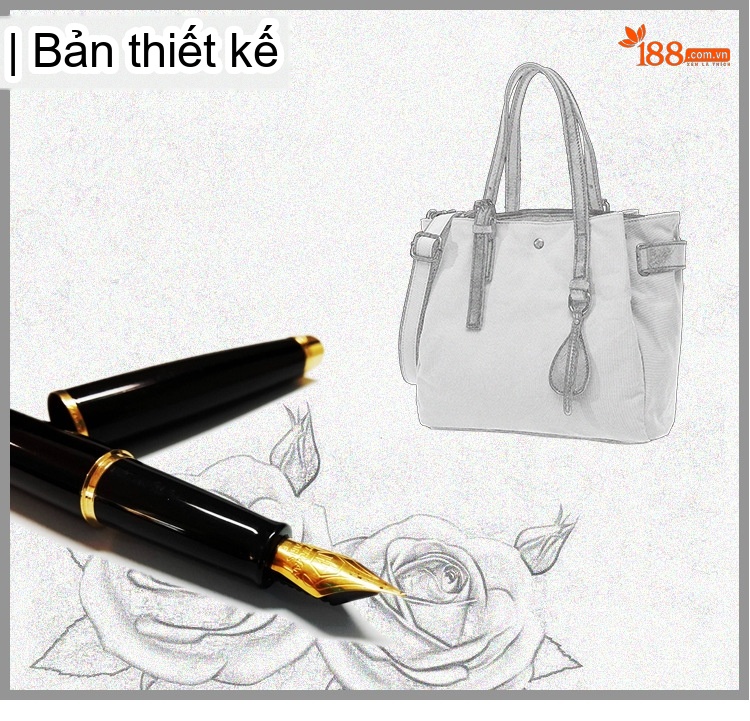 Túi Xách Tay Nữ Vải Canvas Chống Nước Đeo Chéo Da Thật Túi Đeo Vai Màu Kem, Nâu, Đen, Nâu Đất... chi tiết 1