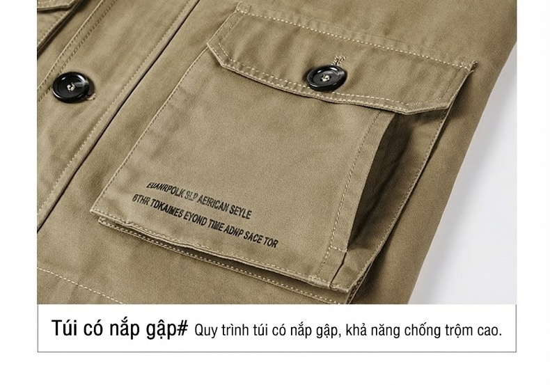 Áo Khoác Gió Nam Dáng Dài Vừa Vặn Có Mũ Trùm Đầu Phong Cách Casual Màu Be, Nâu, Xanh Lá, Đen chi tiết 27
