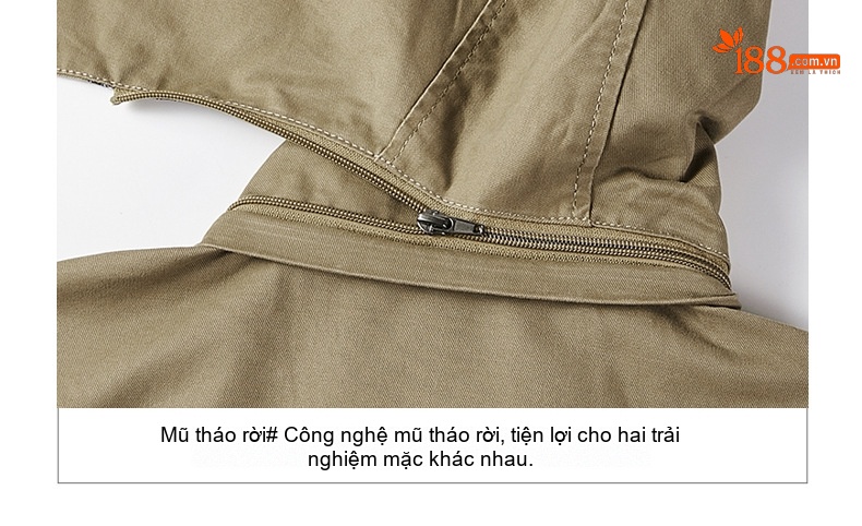 Áo Khoác Gió Nam Dáng Dài Vừa Vặn Có Mũ Trùm Đầu Phong Cách Casual Màu Be, Nâu, Xanh Lá, Đen chi tiết 22
