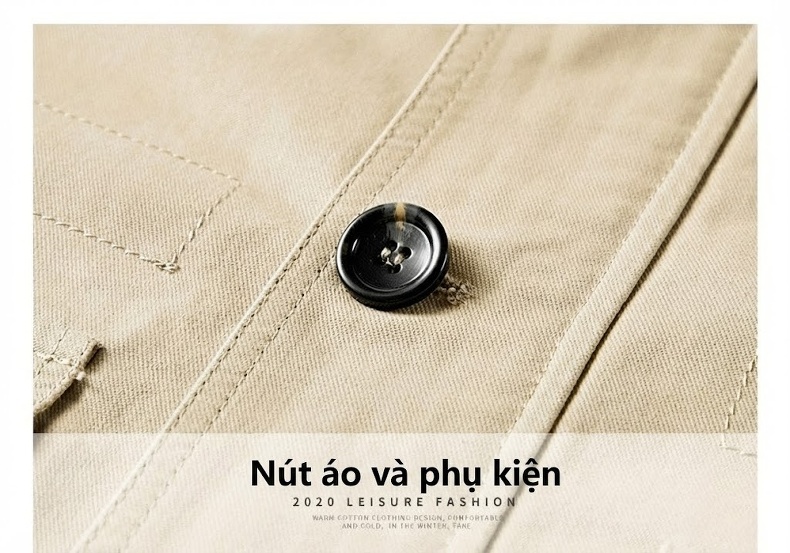 Áo Khoác Gió Nam Cotton Dáng Dài Vừa Thân Rộng Có Mũ Trùm Đầu Thu Đông Màu Đen, Be, Nâu, Xanh... chi tiết 17